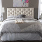Baxton Studio Viviana Modern and Contemporary White Faux Leather Upholstered Button-tufted Queen Size Headboard | Headboards | Modishstore - 11