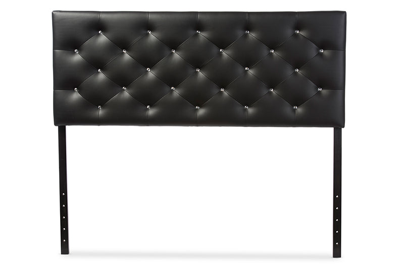 Baxton Studio Viviana Modern and Contemporary White Faux Leather Upholstered Button-tufted Queen Size Headboard | Headboards | Modishstore - 6