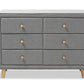 baxton studio jonesy mid century grey fabric upholstered 6 drawer dresser | Modish Furniture Store-3