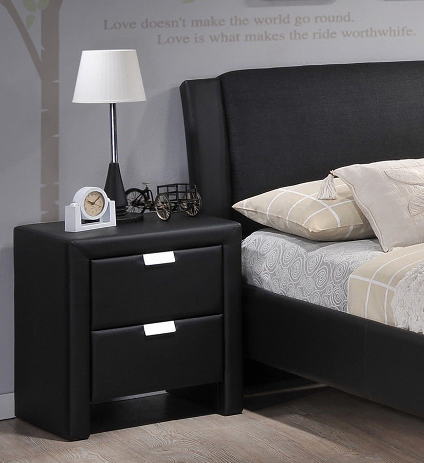 Baxton Studio Frey White Upholstered Modern Nightstand | Nightstands | Modishstore - 4