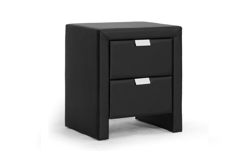Baxton Studio Frey White Upholstered Modern Nightstand | Nightstands | Modishstore - 5