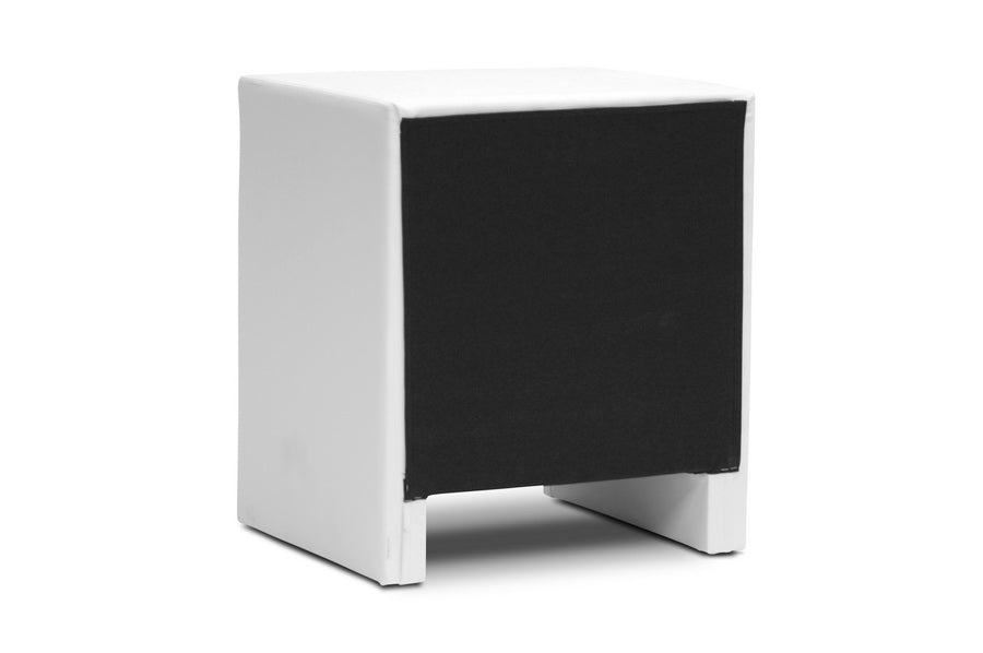 Baxton Studio Frey White Upholstered Modern Nightstand | Nightstands | Modishstore - 2