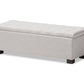 baxton studio roanoke modern and contemporary beige fabric upholstered grid tufting storage ottoman bench | Modish Furniture Store-9