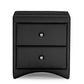 Baxton Studio Dorian Black Faux Leather Upholstered Modern Nightstand | Nightstands | Modishstore