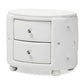 baxton studio davina hollywood glamour style oval 2 drawer black faux leather upholstered nightstand | Modish Furniture Store-5