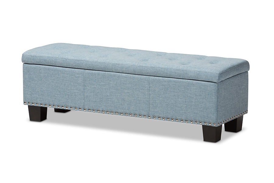 baxton studio hannah modern and contemporary beige fabric upholstered button tufting storage ottoman bench | Modish Furniture Store-9