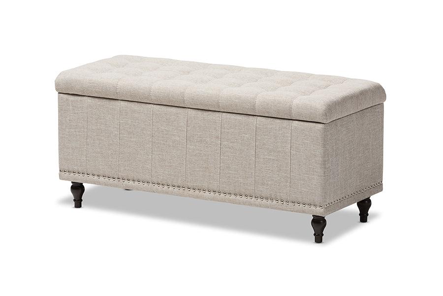baxton studio hannah modern and contemporary beige fabric upholstered button tufting storage ottoman bench | Modish Furniture Store-11