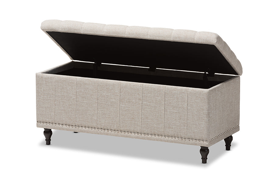 baxton studio hannah modern and contemporary beige fabric upholstered button tufting storage ottoman bench | Modish Furniture Store-12
