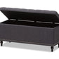 baxton studio kaylee modern classic beige fabric upholstered button tufting storage ottoman bench | Modish Furniture Store-4