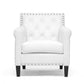 Baxton Studio Thalassa White Modern Arm Chair | Modishstore | Armchairs