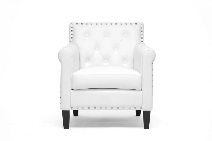 Baxton Studio Thalassa White Modern Arm Chair | Modishstore | Armchairs