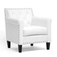 baxton studio thalassa white modern arm chair | Modish Furniture Store-3