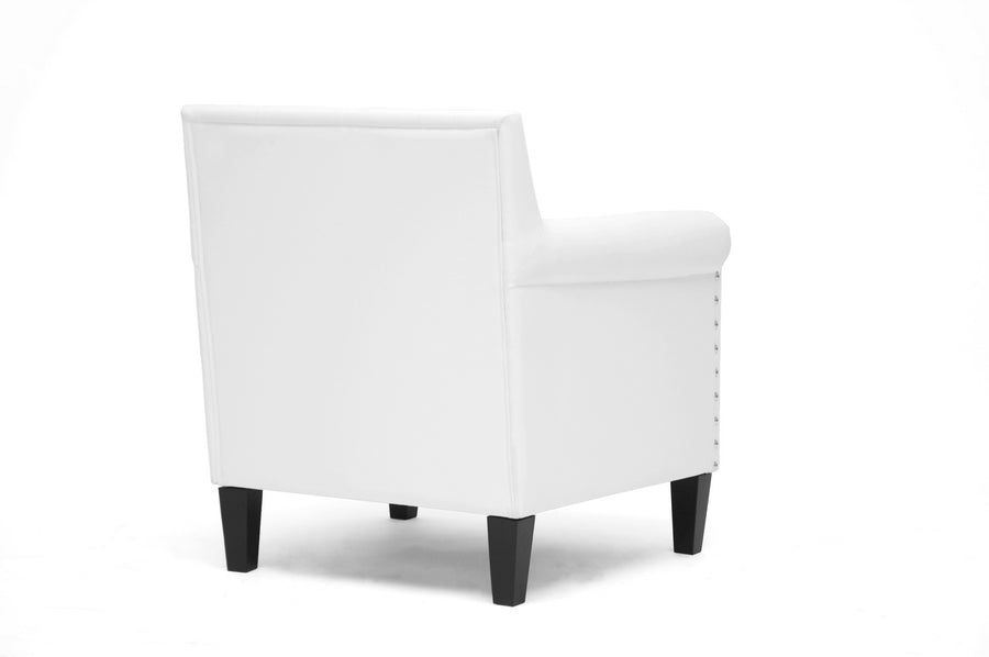 baxton studio thalassa white modern arm chair | Modish Furniture Store-4