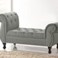 baxton studio ipswich grey linen bench | Modish Furniture Store-2