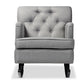 Baxton Studio Bethany Modern and Contemporary Grey Fabric Upholstered Button-tufted Rocking Chair | Modishstore | Armchairs