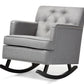 baxton studio bethany modern and contemporary grey fabric upholstered button tufted rocking chair | Modish Furniture Store-2