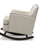 Baxton Studio Bethany Modern and Contemporary Light Beige Fabric Upholstered Button-tufted Rocking Chair | Rocking Chairs | Modishstore - 3