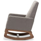 Baxton Studio Yashiya Mid-century Grey Fabric Rocking Chair and Ottoman Set | Rocking Chairs | Modishstore - 4