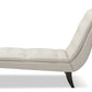 baxton studio layla mid century retro modern grey fabric upholstered button tufted chaise lounge | Modish Furniture Store-6