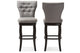 Baxton Studio Leonice Modern and Contemporary Dark Brown Faux Leather Upholstered Button-tufted 29-Inch Swivel Bar Stool (Set of 2) | Bar Stools | Modishstore - 10