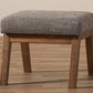 baxton studio aberdeen mid century modern walnut wood finishing and gravel fabric upholstered ottoman | Modish Furniture Store-12