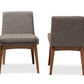 Baxton Studio Nexus Mid-Century Modern Walnut Wood Finishing and Gravel Fabric Upholstered Dining Side Chair (Set of 2) | Modishstore | Dining Chairs - 3