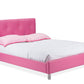 Baxton Studio Barbara Pink Leather Modern Full Size Bed with Crystal Button Tufting | Modishstore | Beds