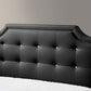 baxton studio carlotta black modern bed with upholstered headboard king size | Modish Furniture Store-2