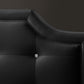 baxton studio carlotta black modern bed with upholstered headboard king size | Modish Furniture Store-3