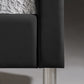 baxton studio carlotta black modern bed with upholstered headboard king size | Modish Furniture Store-4