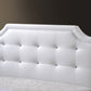 baxton studio carlotta white modern bed with upholstered headboard full size | Modish Furniture Store-2