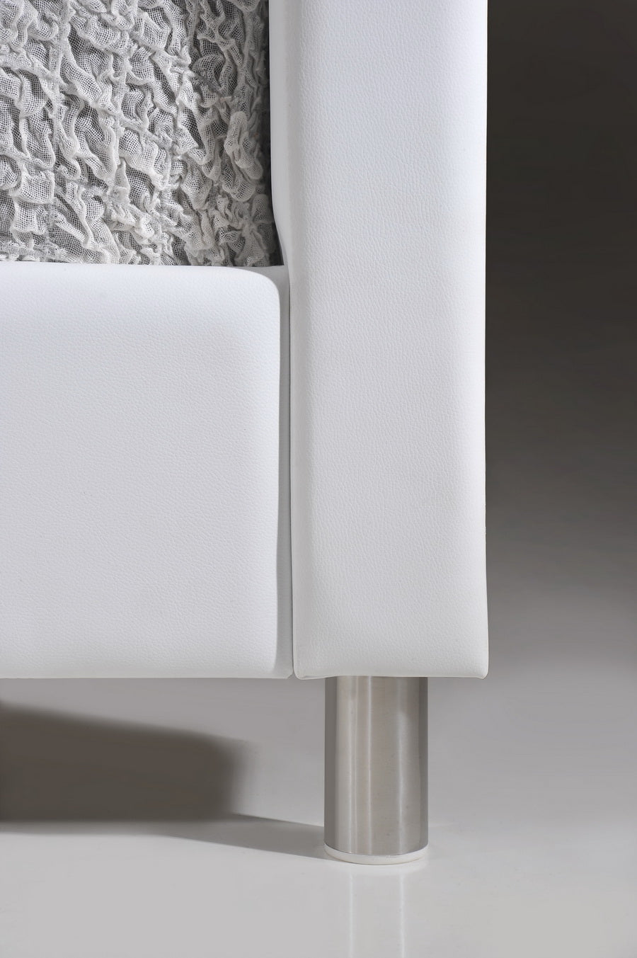 baxton studio carlotta white modern bed with upholstered headboard king size | Modish Furniture Store-4