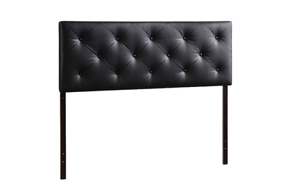 Baxton Studio Baltimore Modern and Contemporary Full Black Faux Leather Upholstered Headboard | Headboards | Modishstore - 2