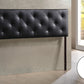 Baxton Studio Baltimore Modern and Contemporary Full Black Faux Leather Upholstered Headboard | Headboards | Modishstore - 3