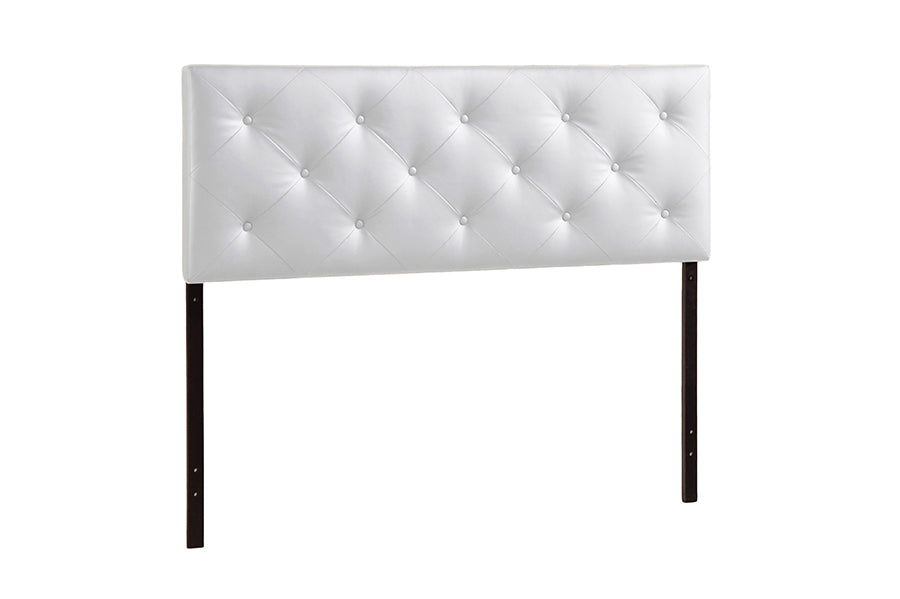 Baxton Studio Baltimore Modern and Contemporary Full Black Faux Leather Upholstered Headboard | Headboards | Modishstore - 5