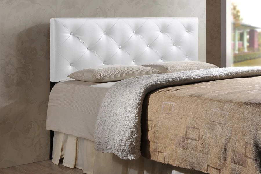 Baxton Studio Baltimore Modern and Contemporary Full Black Faux Leather Upholstered Headboard | Headboards | Modishstore - 4