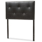 baxton studio baltimore modern and contemporary black faux leather upholstered twin size headboard | Modish Furniture Store-6