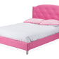 baxton studio canterbury modern and contemporary hot pink faux leather queen size platform bed | Modish Furniture Store-2