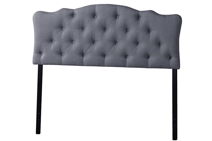 Baxton Studio Rita Modern Full Size Grey Fabric Upholstered Headboard | Headboards | Modishstore - 2