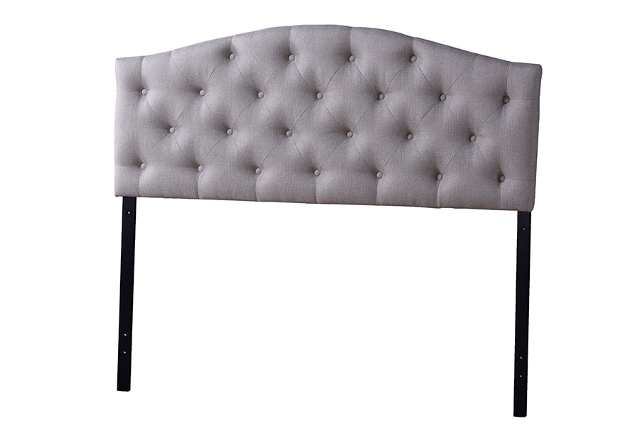 Baxton Studio Myra Modern Queen Size Light Beige Fabric Headboard | Headboards | Modishstore - 2