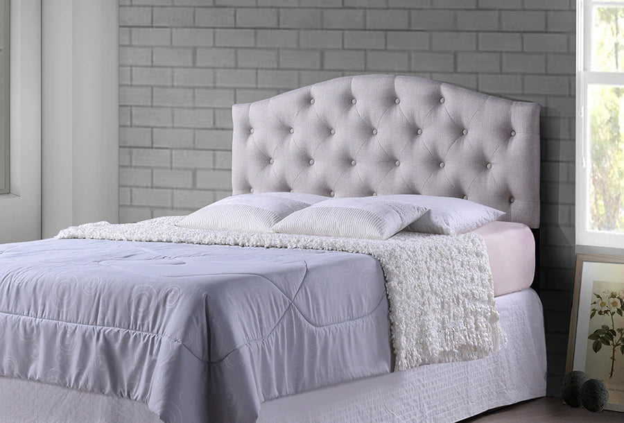 Baxton Studio Myra Modern Queen Size Light Beige Fabric Headboard | Headboards | Modishstore