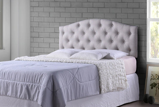 Baxton Studio Myra Modern Queen Size Light Beige Fabric Headboard | Headboards | Modishstore