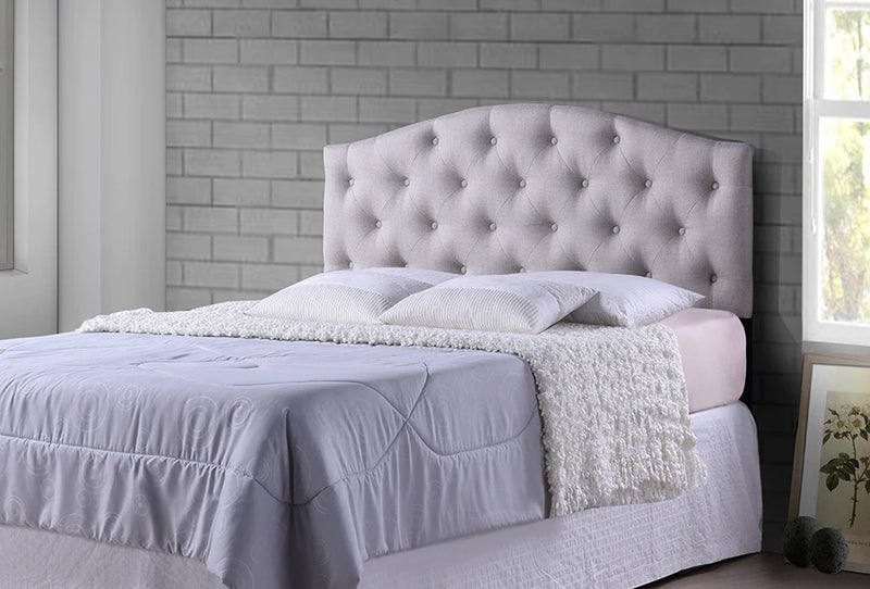 Baxton Studio Myra Modern Queen Size Light Beige Fabric Headboard | Headboards | Modishstore