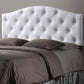 Baxton Studio Myra Modern Full Size White Faux Leather Upholstered Headboard | Headboards | Modishstore