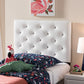 baxton studio viviana modern and contemporary grey fabric upholstered button tufted twin size headboard | Modish Furniture Store-2