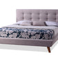 Baxton Studio Jonesy Scandinavian Style Mid-century Grey Fabric Upholstered Queen Size Platform Bed | Beds | Modishstore - 5