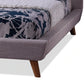 Baxton Studio Jonesy Scandinavian Style Mid-century Beige Fabric Upholstered King Size Platform Bed | Beds | Modishstore - 3