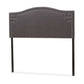 Baxton Studio Aubrey Modern and Contemporary Dark Grey Fabric Upholstered Full Size Headboard | Headboards | Modishstore