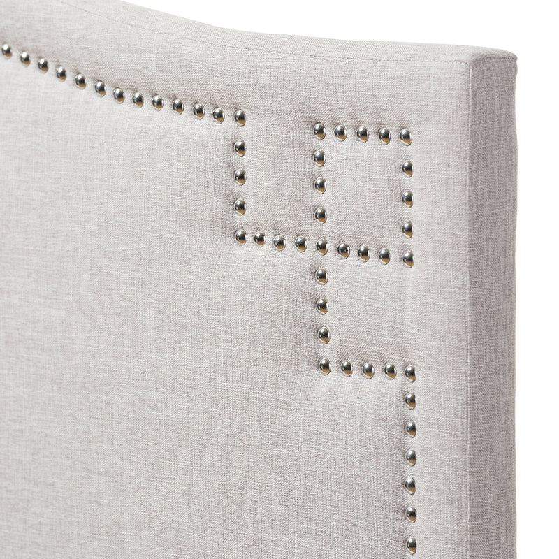 Baxton Studio Aubrey Modern and Contemporary Grayish Beige Fabric Upholstered Full Size Headboard | Headboards | Modishstore - 2