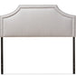 baxton studio avignon modern and contemporary dark grey fabric upholstered queen size headboard | Modish Furniture Store-2